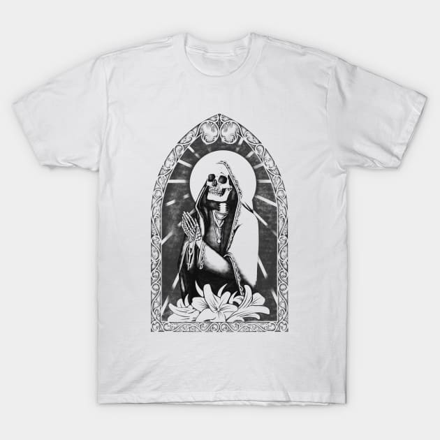 Santa Muerte Praying - Saint of Death T-Shirt by Art of Arklin